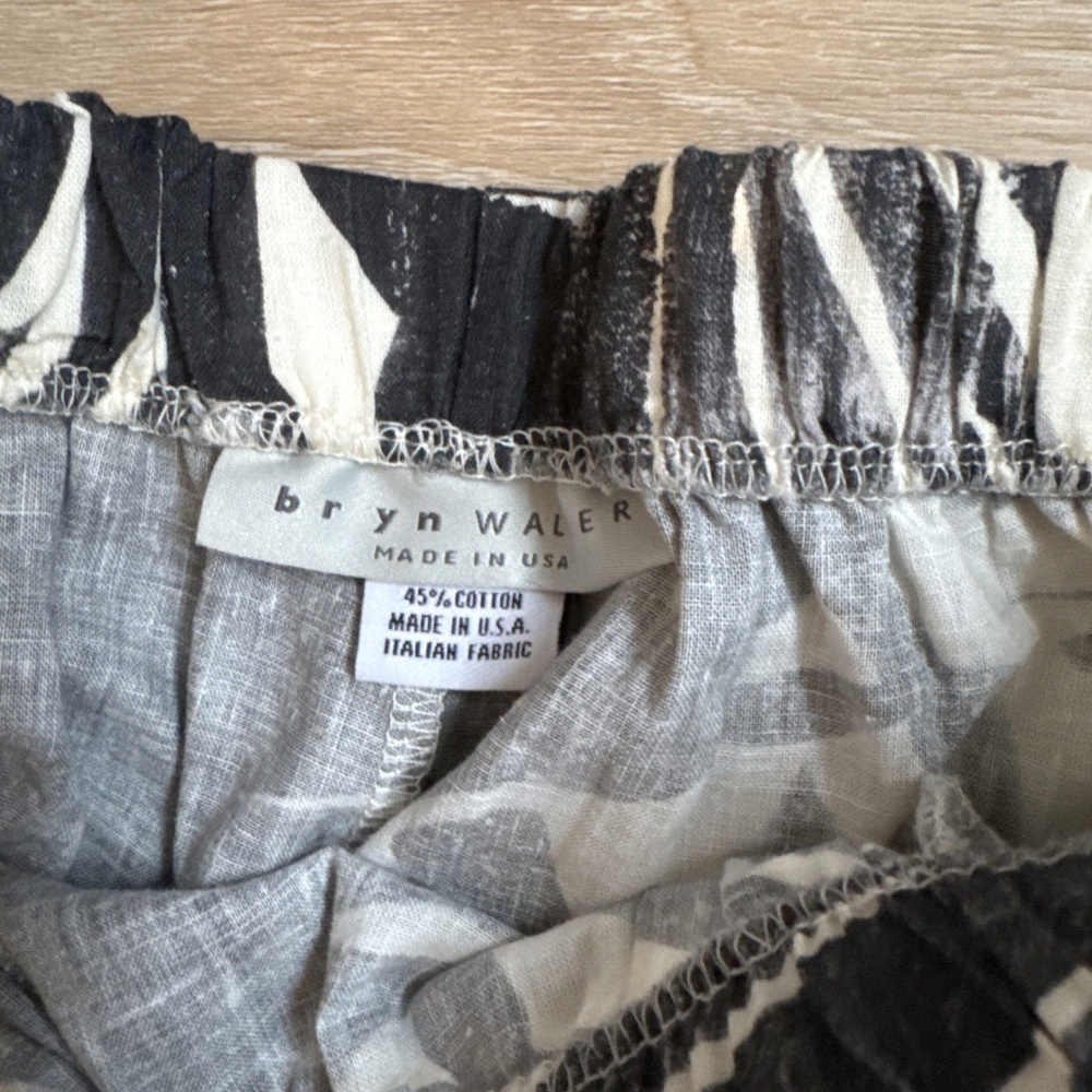 Bryn Walker Xx-Small Linen Vacation Cropped Pull On Pants Leaf Vacation Tropical - Picture 6 of 12